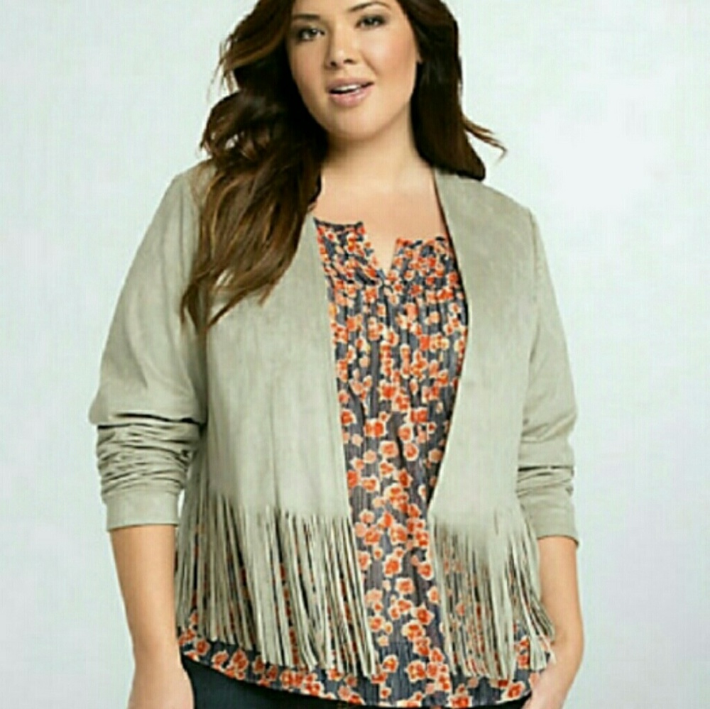Torrid Boho Fringe Jacket Size 4 New